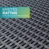 set salottino per 2 trama Dettaglio trama effetto rattan in resina intrecciata ad alta resistenza