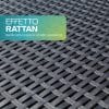 set salottino per 2 trama Dettaglio trama effetto rattan in resina intrecciata ad alta resistenza