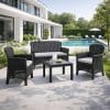 set salottino per 4 coreografica Set salottino da giardino ideale per terrazza, patio e veranda