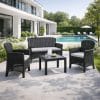 set salottino per 4 coreografica Set salottino da giardino ideale per terrazza, patio e veranda