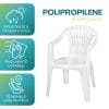 set tavolo e sedie materiali Sedia da giardino in polipropilene resistente e lavabile
