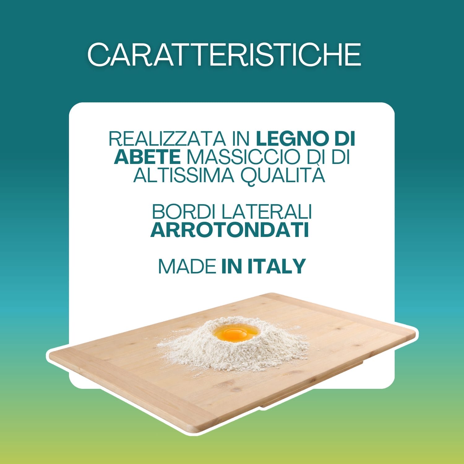 Spianatoia in legno di abete massiccio made in Italy