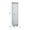 spogliatoio 1 anta 175x39x39 cm Armadio spogliatoio PVC 1 anta 175x39x39 cm con chiusura a chiave e piedini stabili