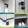 Armadio spogliatoio PVC 2 ante con gancio appendiabiti mensola interna e chiave