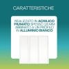 spravasca-caratteristiche-materiale Sopravasca in acrilico piumato con profilo in alluminio bianco di qualità