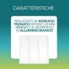spravasca-caratteristiche-materiale Sopravasca in acrilico piumato con profilo in alluminio bianco di qualità