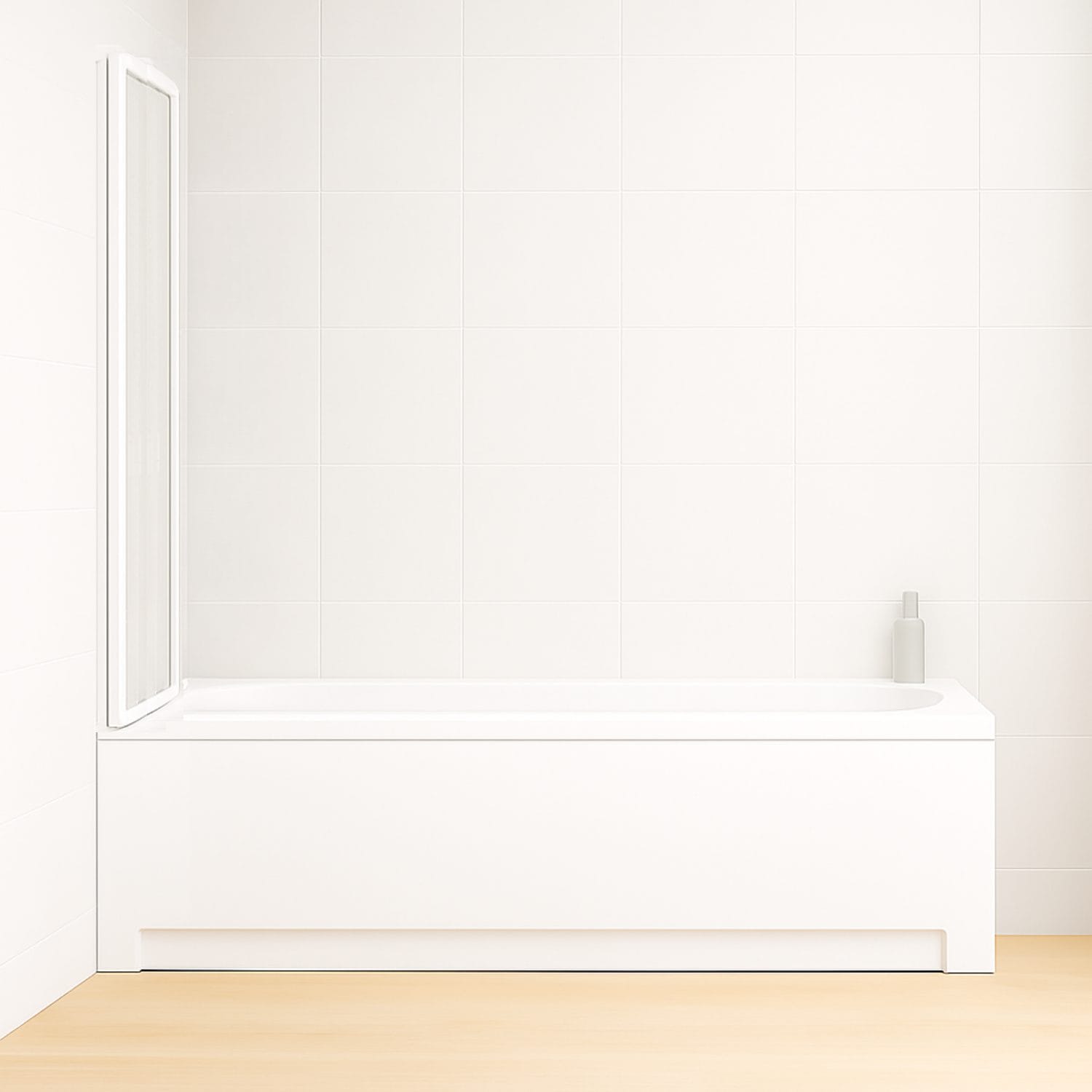 spravasca-coreografica Sopravasca pieghevole installato su vasca con anta laterale aperta a 180°