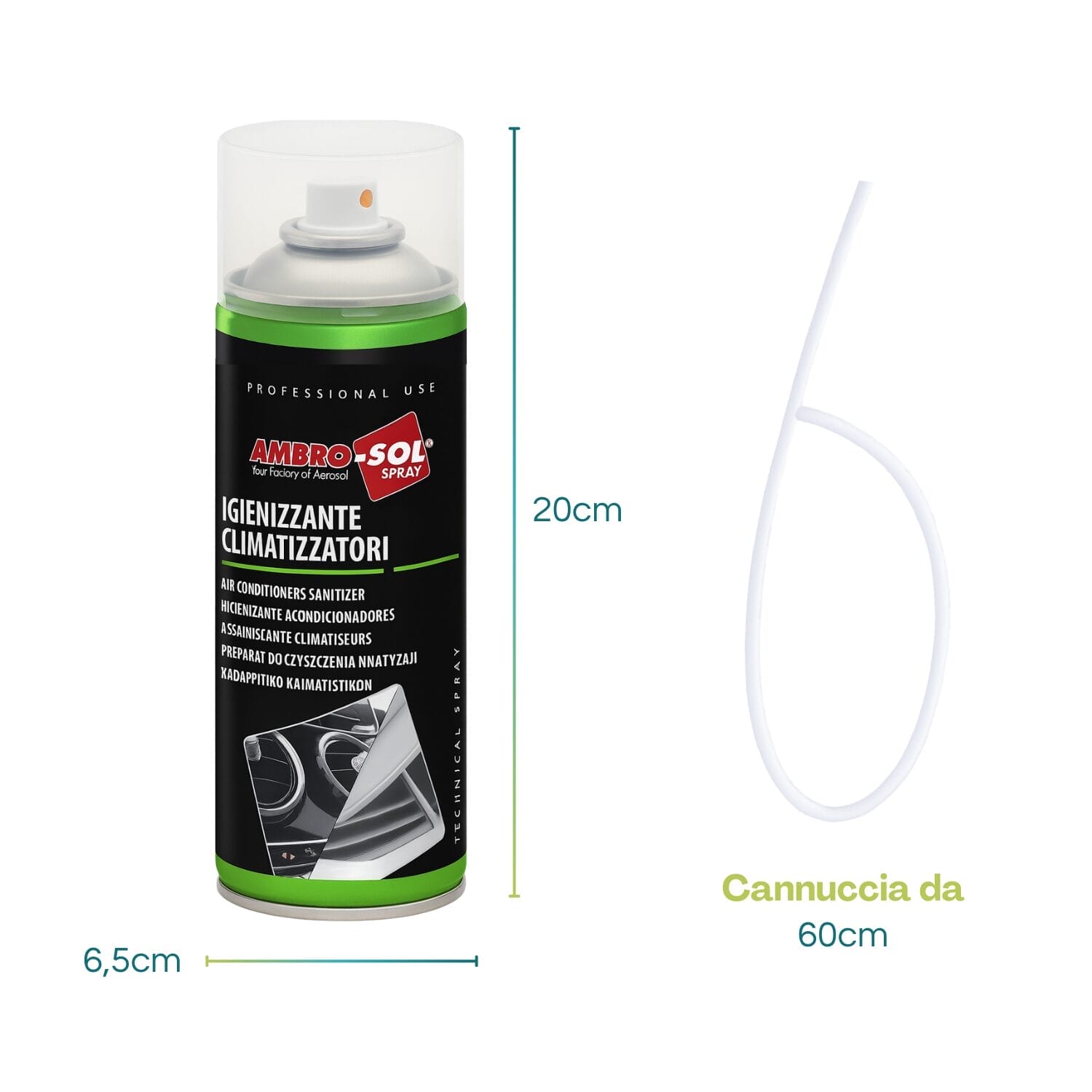Spray igienizzante climatizzatori 400 ml con cannuccia lunga 60 cm