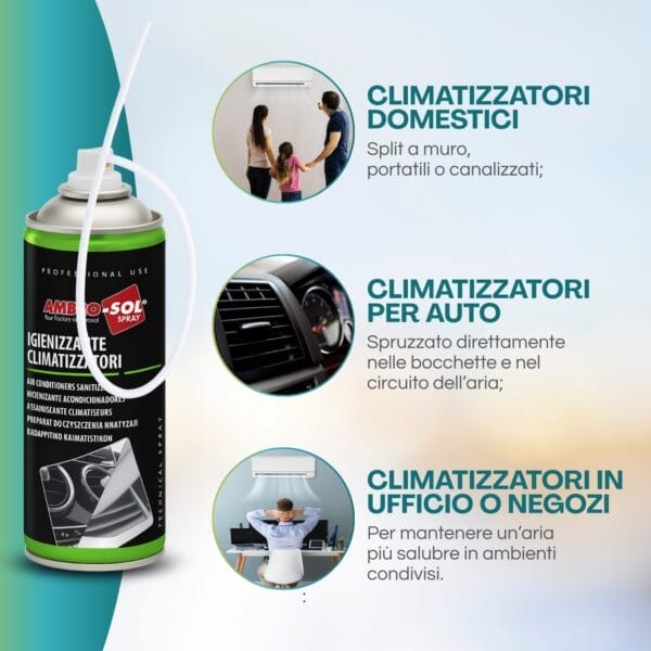 Pulitore Climatizzatori 1000 Miglia CLN 3107 | Bombola Spray 400ml | Elimina Odori E Batteri | Senza Risciacquo - Foto 4