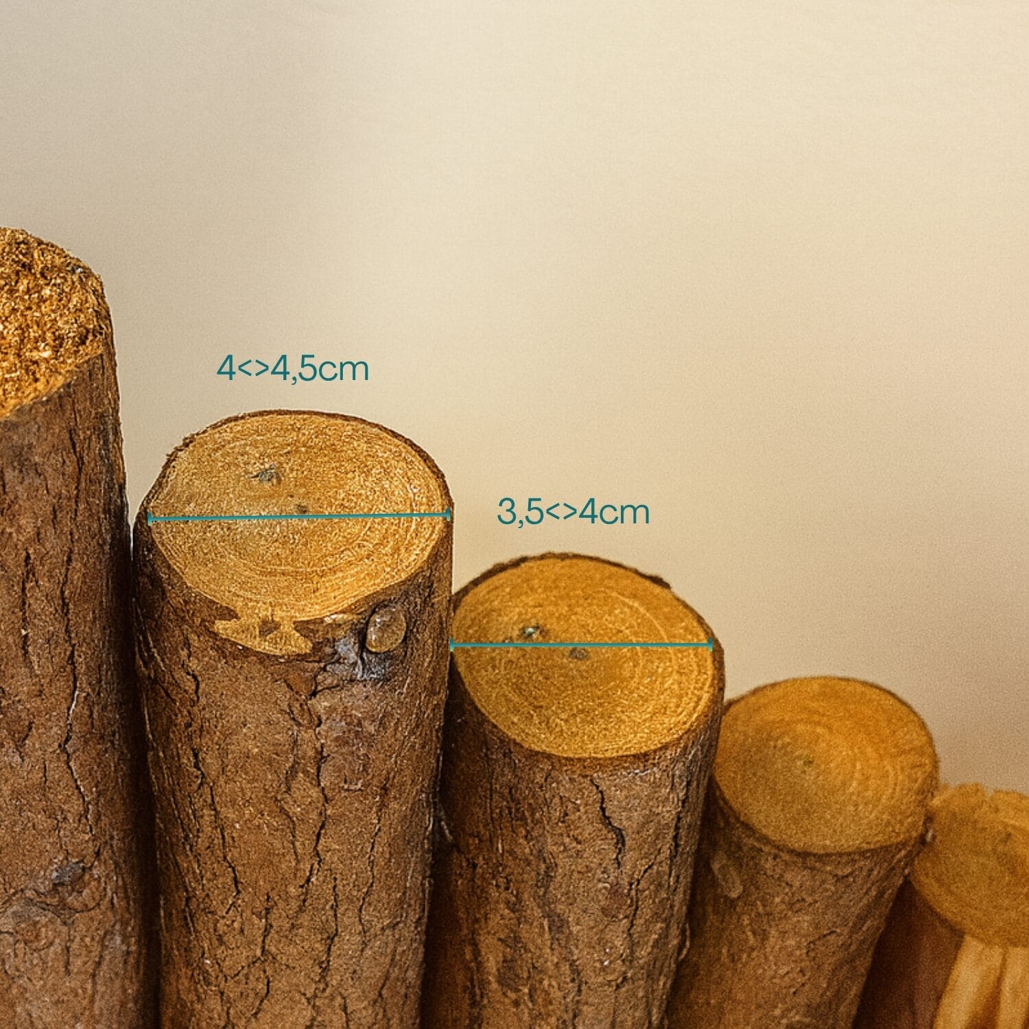 staccionata-misure legno Misure diametro tronchetti staccionata legno 3,5-4,5 cm