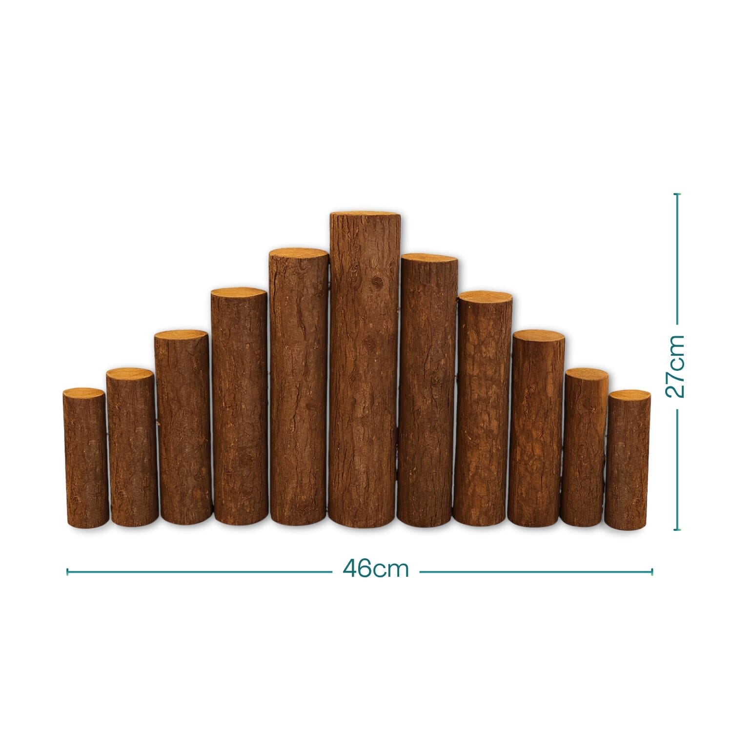 Staccionata in legno alta 27 cm e lunga 46 cm per decorazioni natalizie