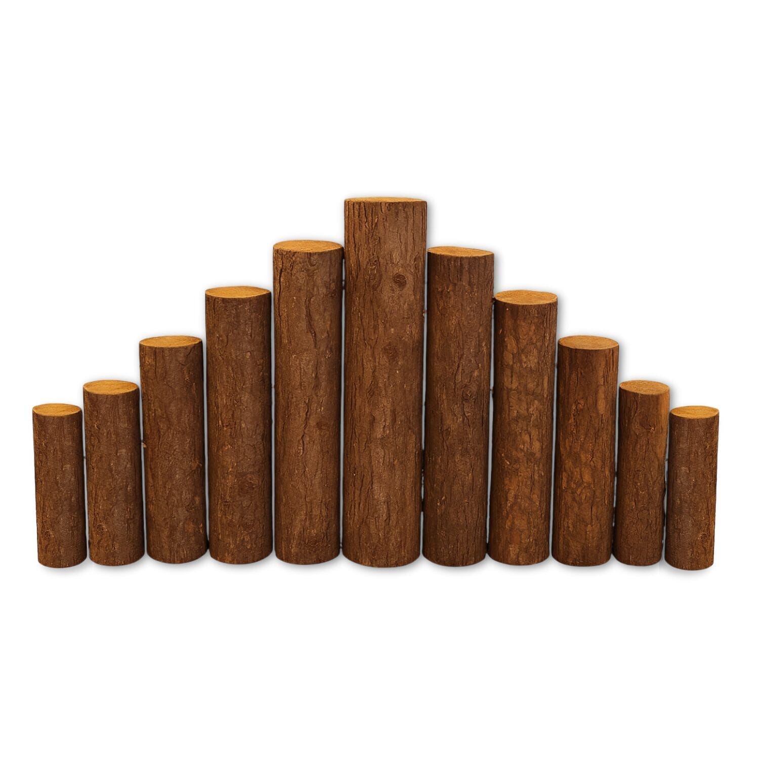 staccionata-principale Staccionata in legno decorativa per albero di Natale colore marrone effetto naturale