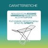 stendibiancheria in acciaio caratteristiche Stendibiancheria pieghevole in acciaio verniciato resistente per interno ed esterno