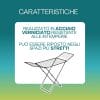 stendibiancheria in acciaio caratteristiche Stendibiancheria pieghevole in acciaio verniciato resistente per interno ed esterno