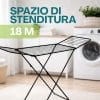 stendibiancheria in acciaio stenditura Stendibiancheria 18 metri di stenditura pieghevole in acciaio resistente