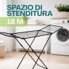 stendibiancheria in acciaio stenditura Stendibiancheria 18 metri di stenditura pieghevole in acciaio resistente