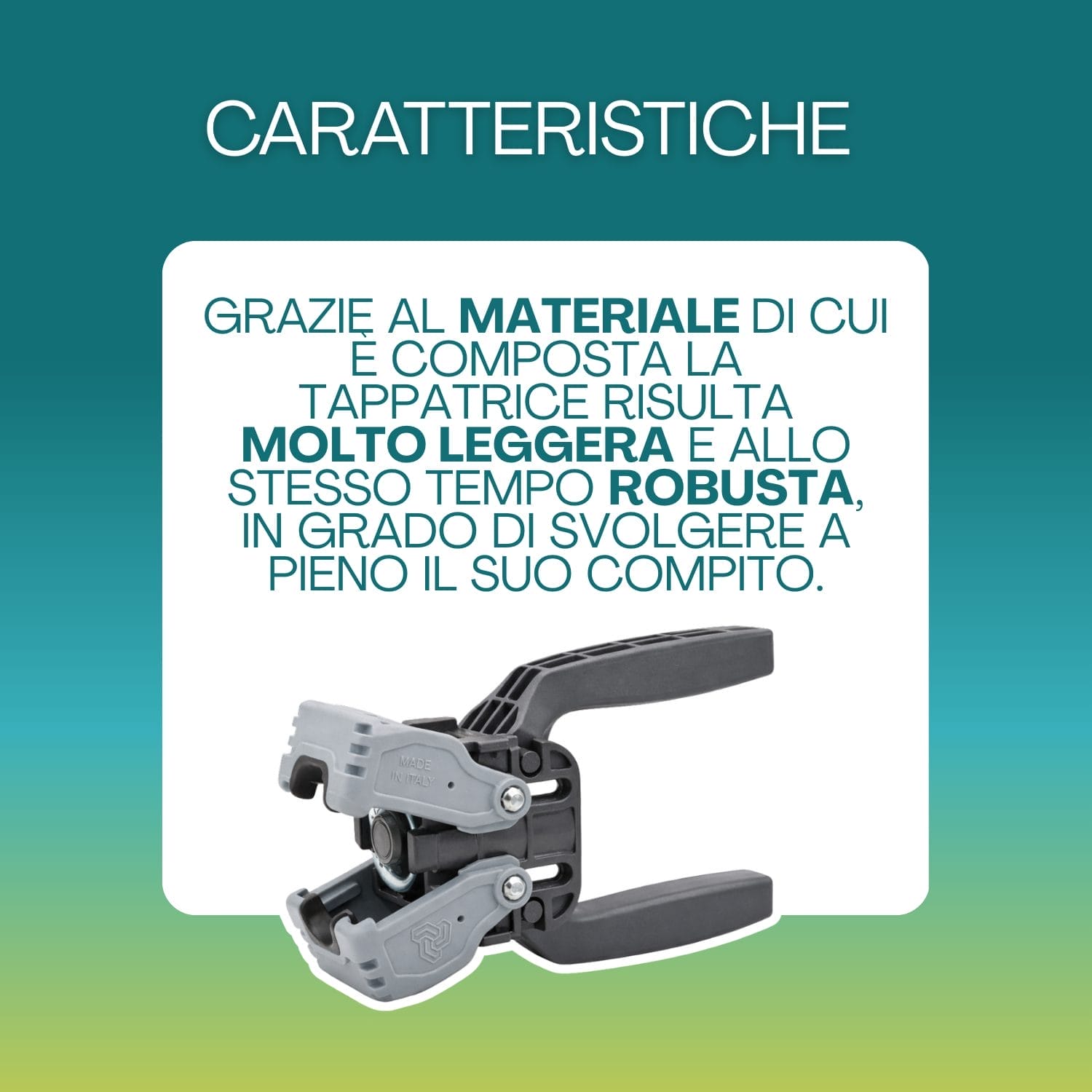 tappatrice caratteristiche Tappatrice a 2 leve molto leggera e robusta per imbottigliamento domestico