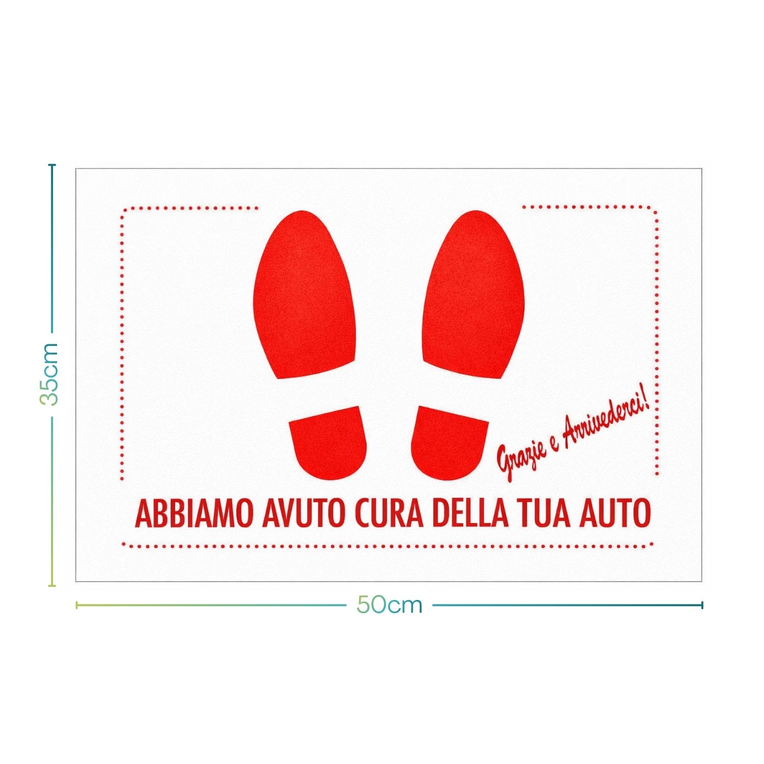 tappetini auto 35x50 Tappetino carta auto 35x50 cm misure