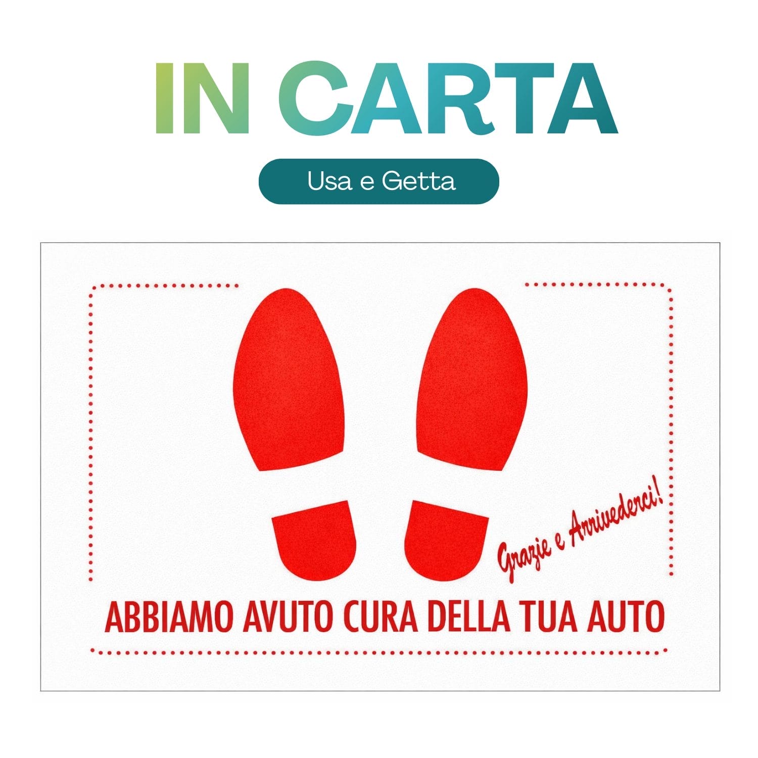 Tappetino protettivo auto in carta monouso