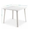 tavolino bianco quadrato misure Tavolo giardino quadrato 80x80 cm altezza 72 cm in plastica bianca