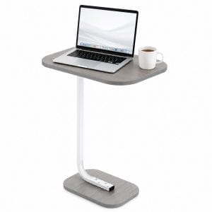 Tavolino Laterale a C per Divano e Smart Working