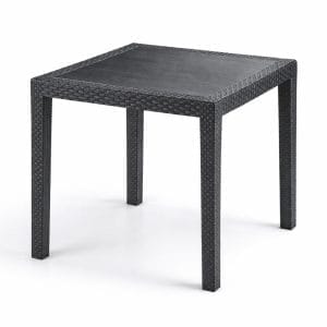 Tavolo in plastica da giardino quadrato 79x79x72 cm