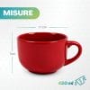 tazze colorate 450ml misure Tazza colorata 450 ml dimensioni 11x7 cm ideale per bevande calde