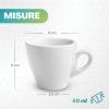 tazzine bianche 80ml misure Tazzina caffè bianca 80 ml dimensioni compatte per espresso