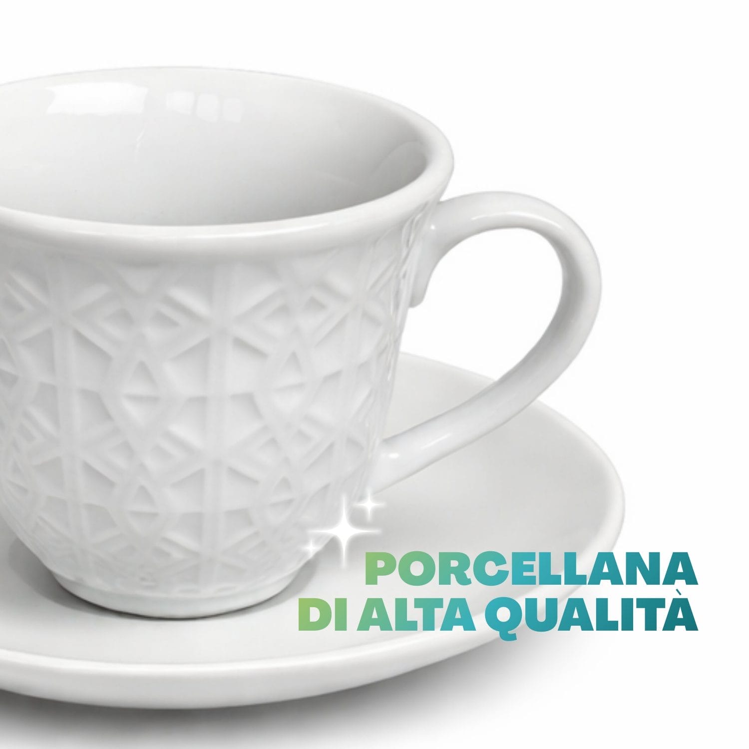 tazzine bianche con piattino 80ml qualità Tazzine caffè bianche con piattino 80 ml in porcellana resistente