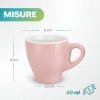 tazzine colorate 80ml misure Tazzina caffè colorata 80 ml dimensioni compatte per espresso