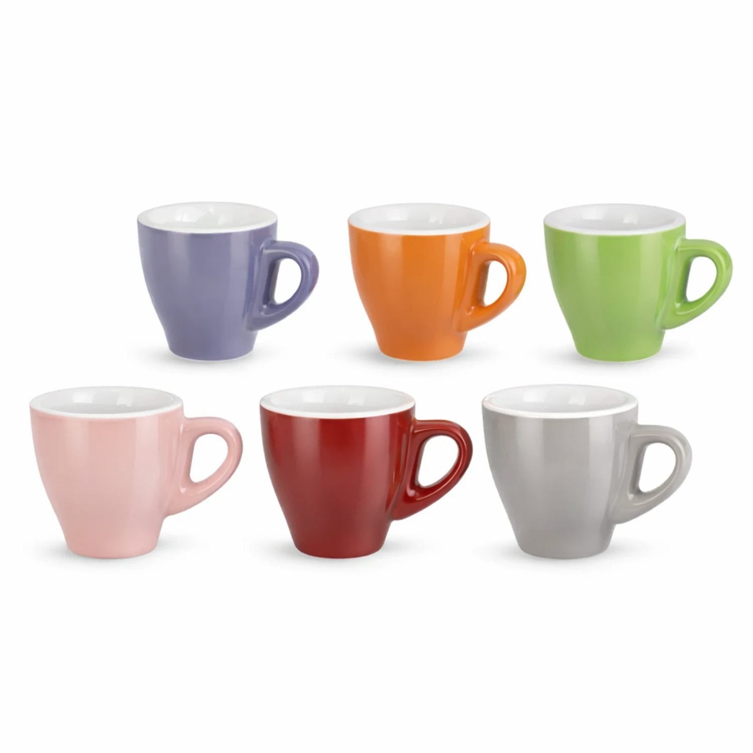 Set 6 tazzine caffè colorate 80 ml ideali per espresso