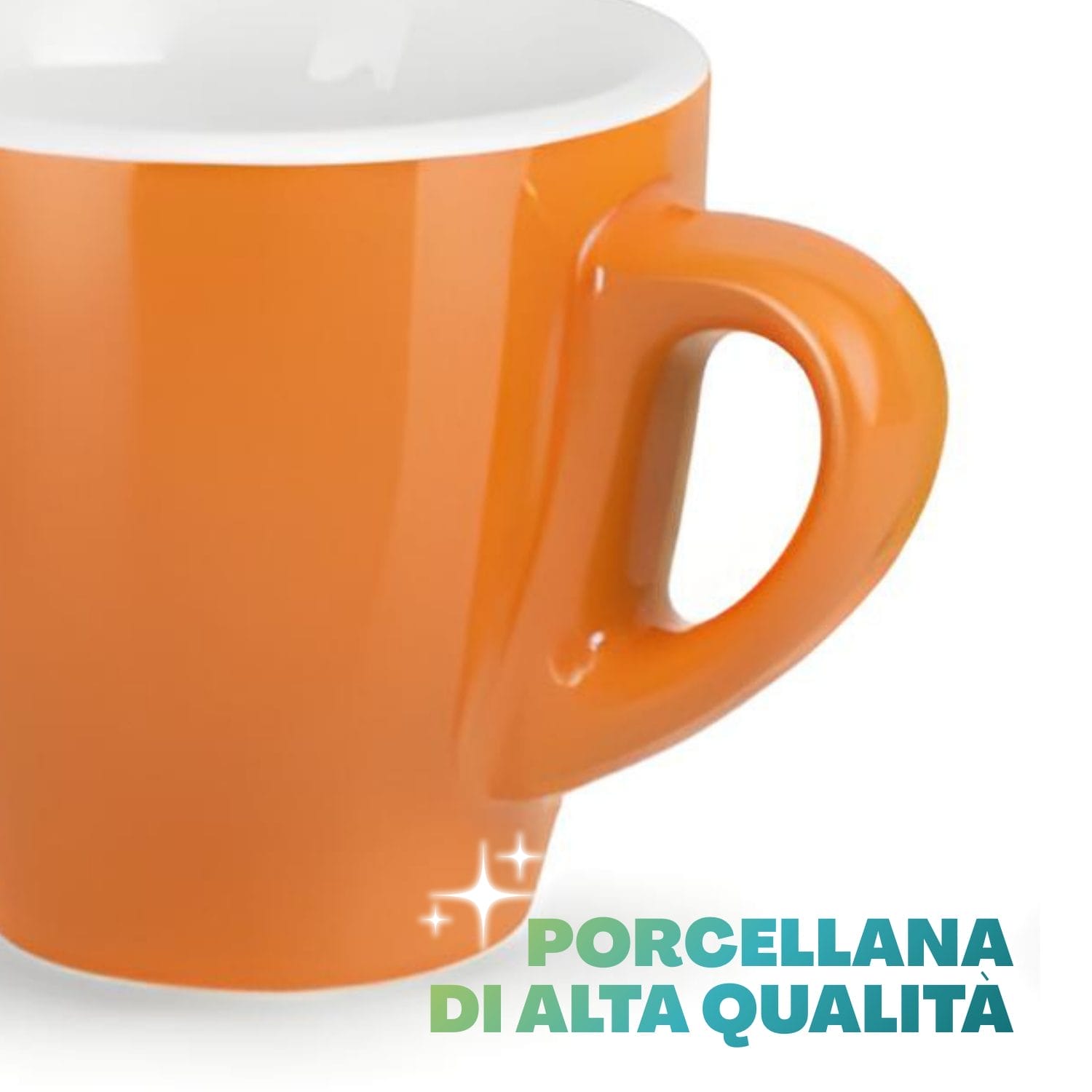 Tazzine caffè colorate 80 ml in porcellana resistente alta qualità