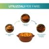 Tegamino terracotta per soufflé, legumi in umido e zuppa di cozze