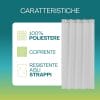 Tenda grigia coprente in poliestere resistente agli strappi con occhielli metallici