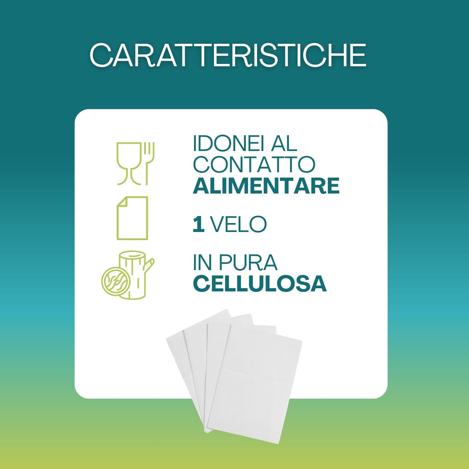 Tovaglioli 17x17 cm in pura cellulosa 1 velo Paluplus – idonei al contatto alimentare