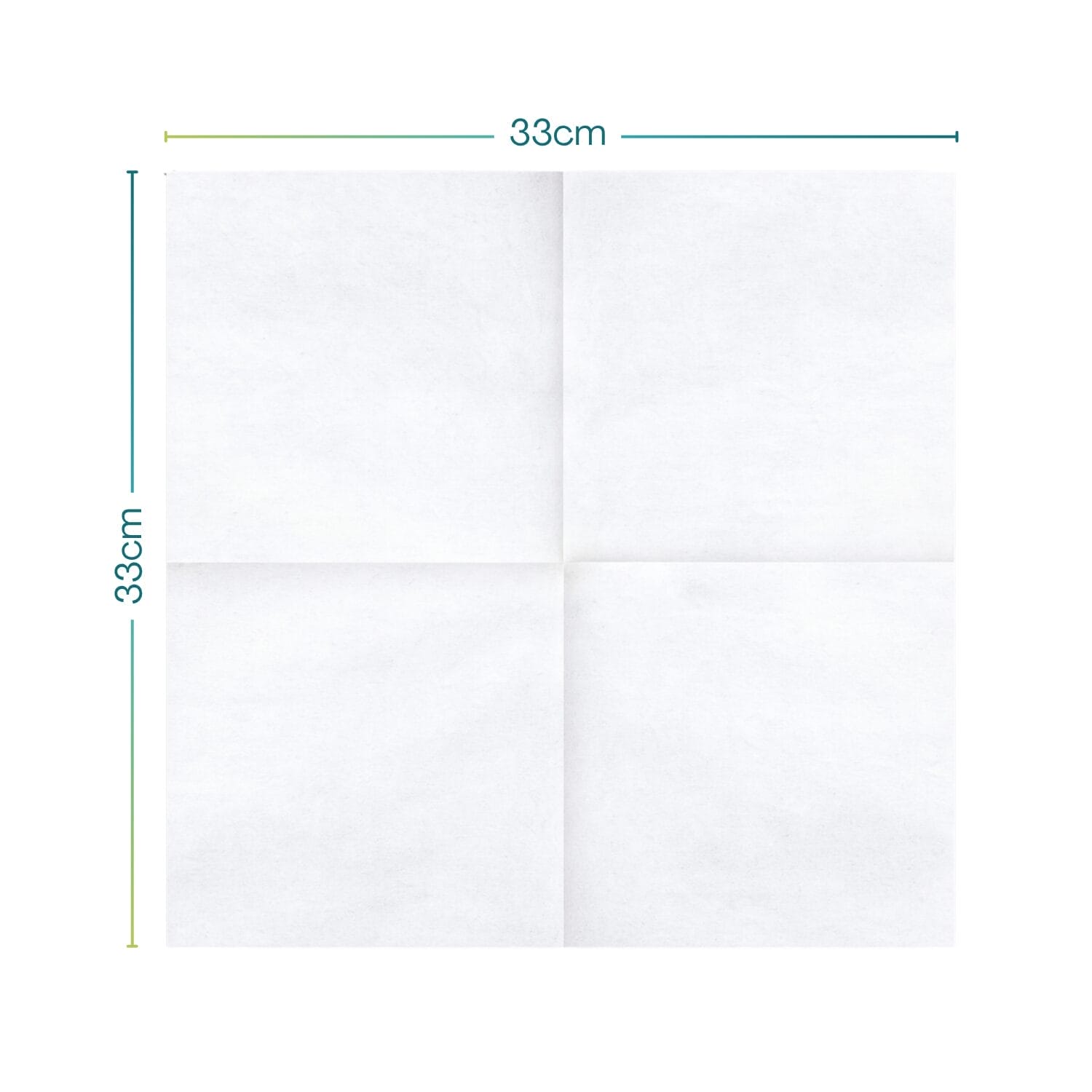 Tovagliolo BulkySoft doppio velo bianco misura 33x33 cm