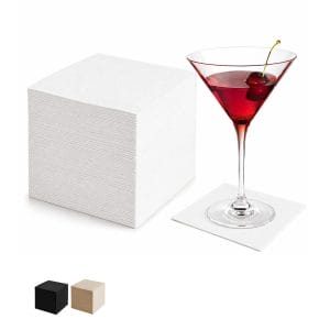 Tovaglioli da cocktail bianchi 24&times;24 cm