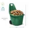 trolley da giardino verde misure Carrello da giardino verde 60 litri con misure 87x49x58 cm portata 40 kg