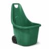 trolley da giardino verde principale Carrello da giardino verde con ruote in plastica resistente multiuso