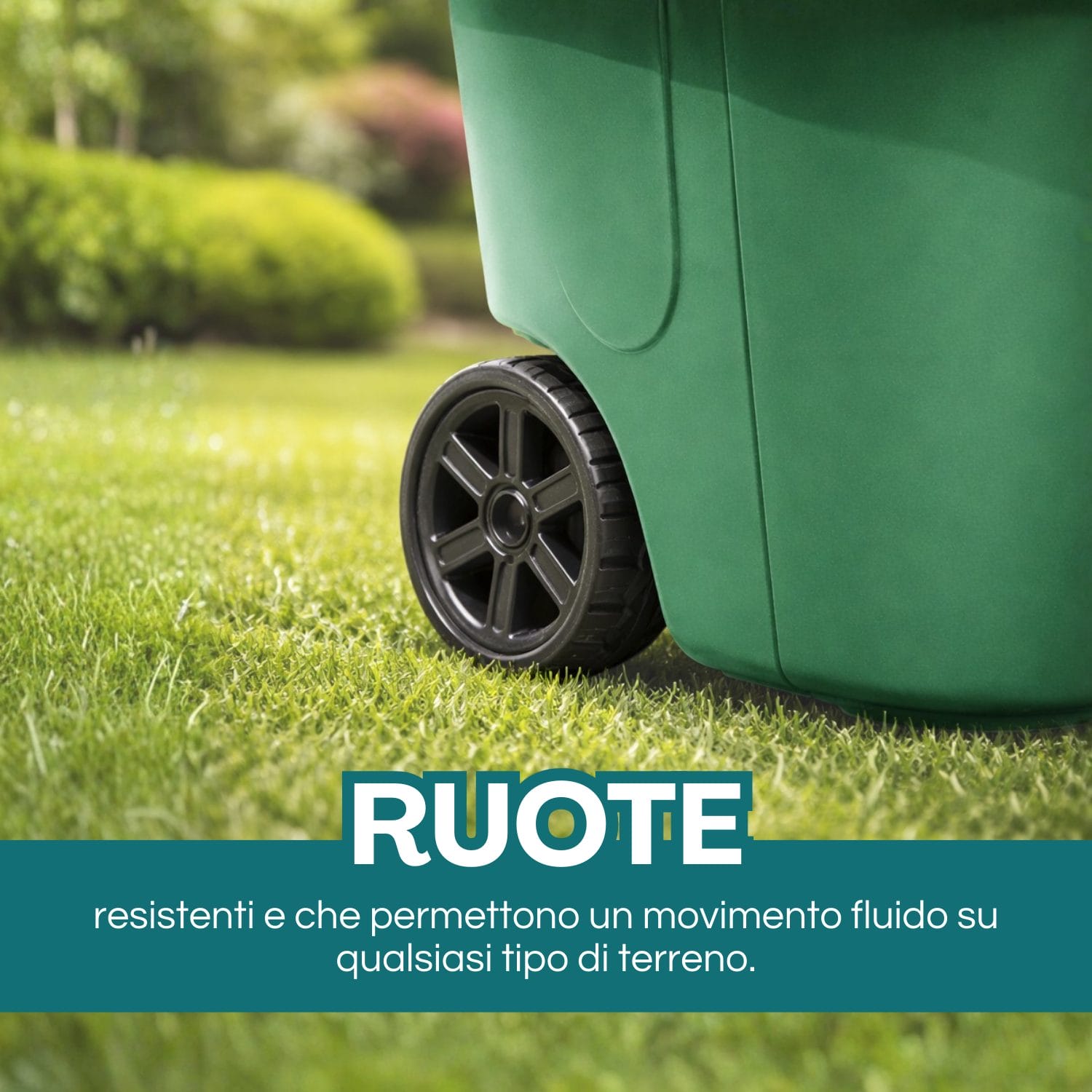 Ruote resistenti del carrello da giardino verde per movimento fluido