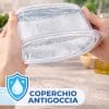 vaschette in plastica 500ml antigoccia Coperchio antigoccia per vaschetta alimentare in PET resistente ai liquidi