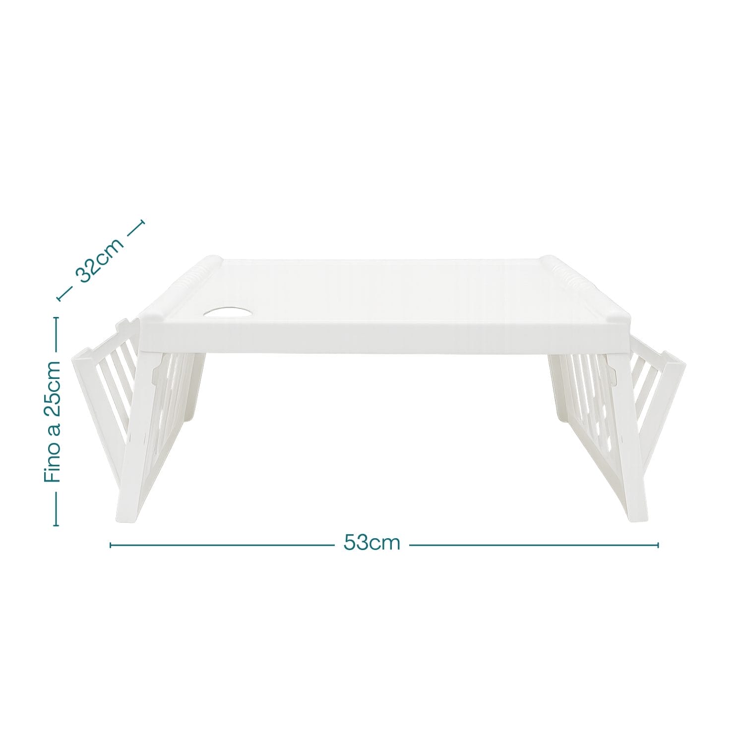 vassoio bianco multifunzione misure Vassoio da letto multifunzione 53x32 cm con altezza regolabile fino a 25 cm