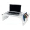 vassoio bianco multifunzione principale Tavolino vassoio multifunzione bianco con supporto notebook e porta riviste