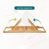 vassoio da vasca in bamboo pieghevole Gambe pieghevoli del vassoio da vasca in bamboo per uso su letto