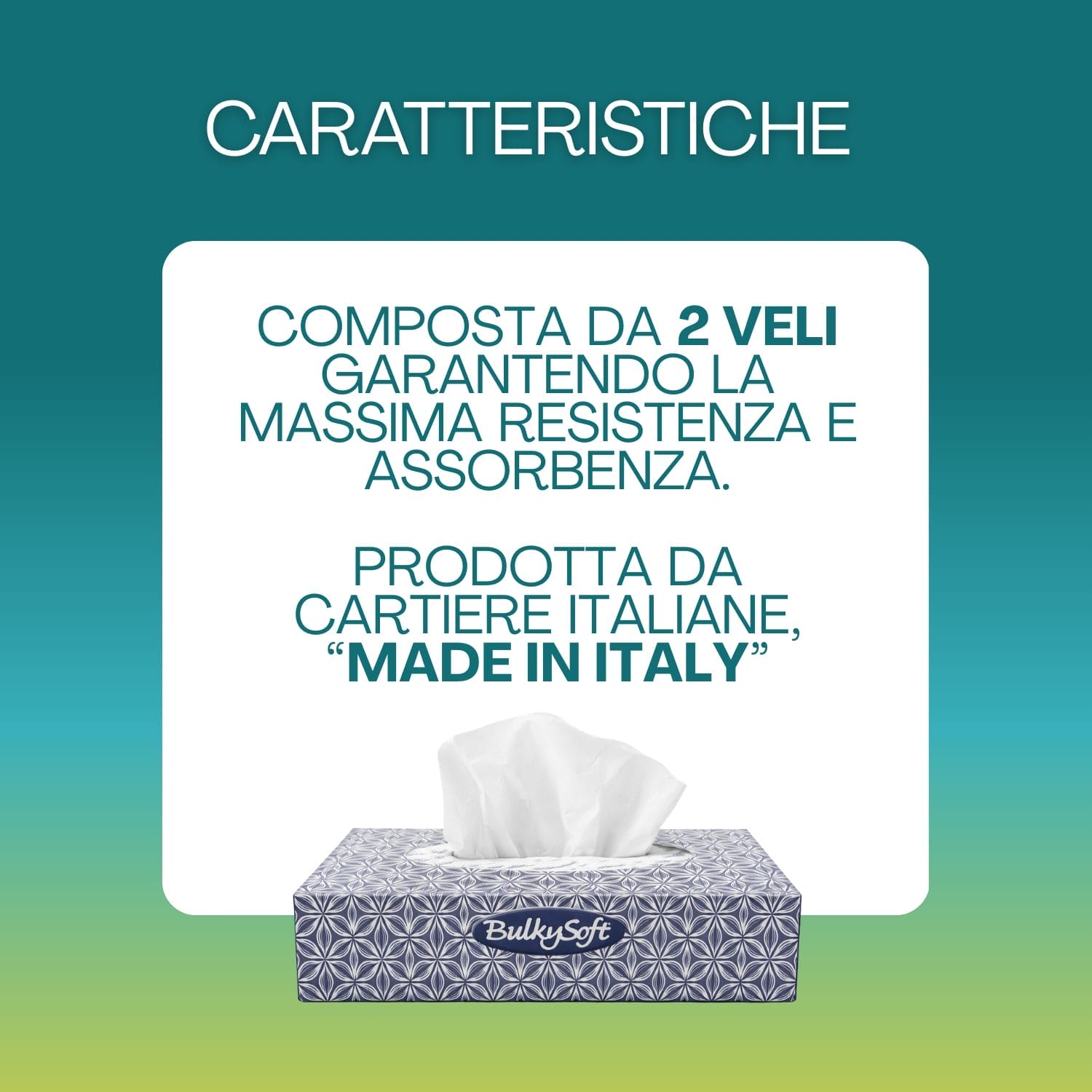 Fazzoletti velina 2 veli Made in Italy massima resistenza e assorbenza