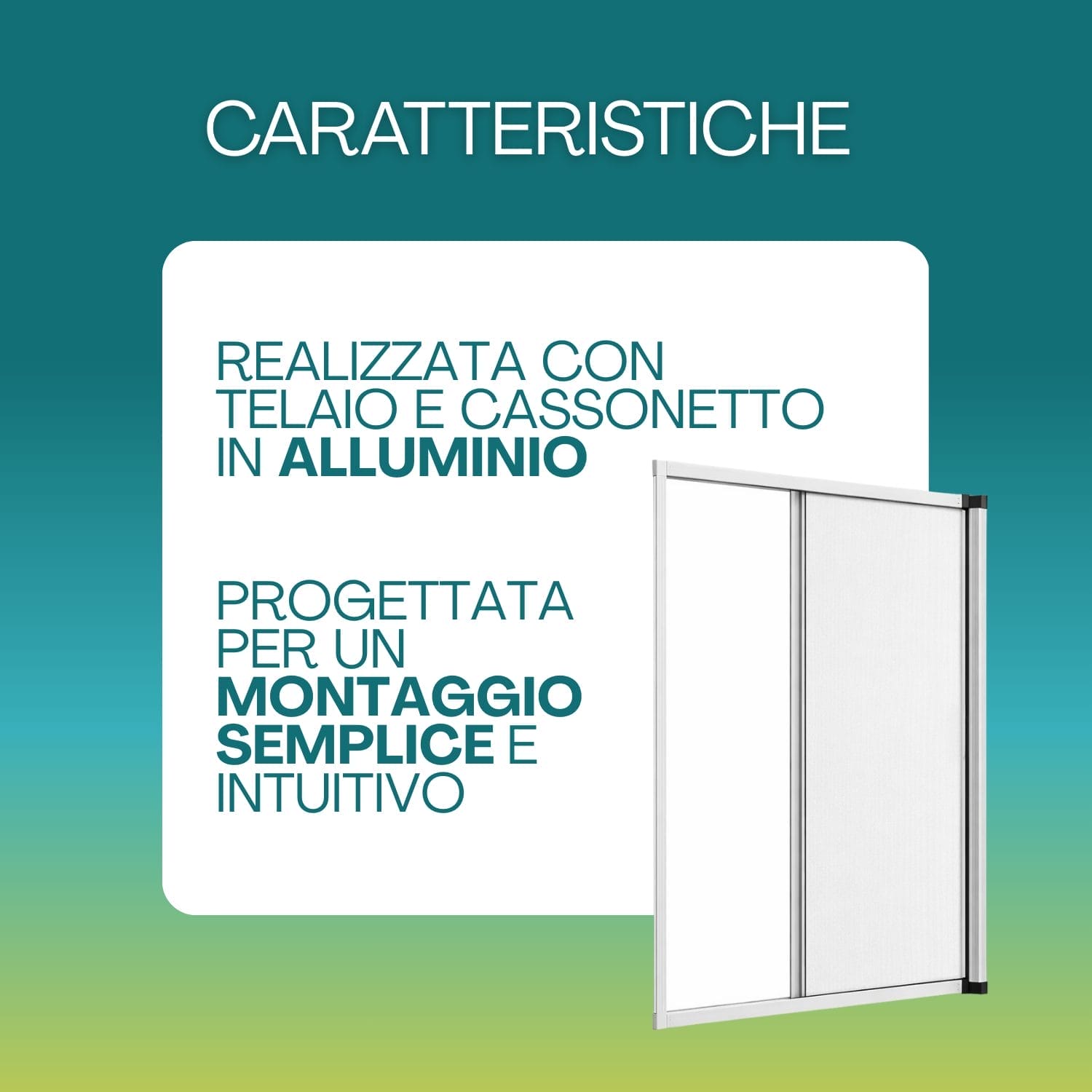 zanzariera avvolgibile laterale bianca caratteristiche