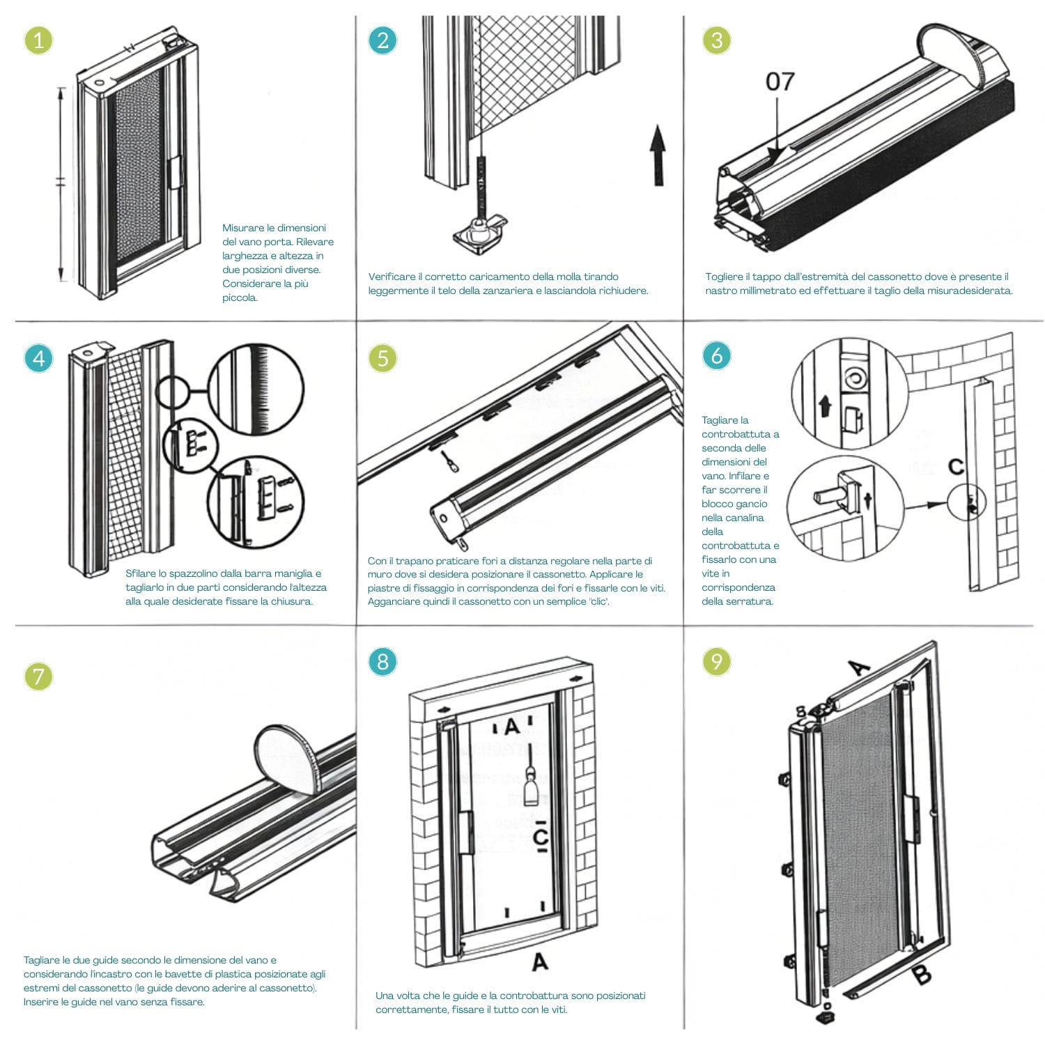 zanzariera avvolgibile laterale bianca montaggio