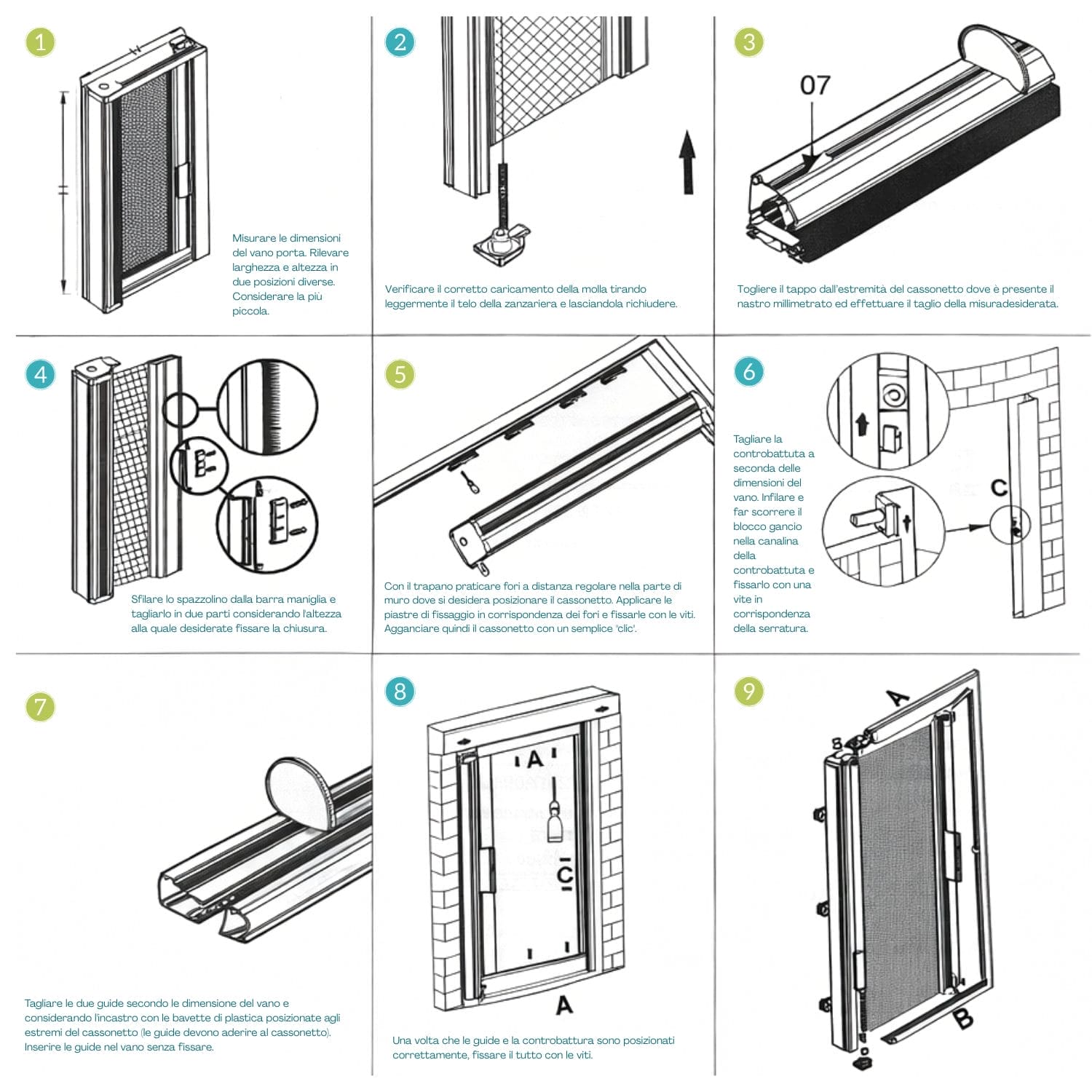 zanzariera avvolgibile laterale bianca montaggio