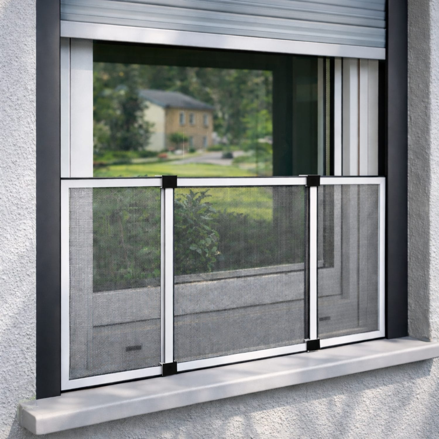 Zanzariera finestra in alluminio estensibile anti zanzare resistente
