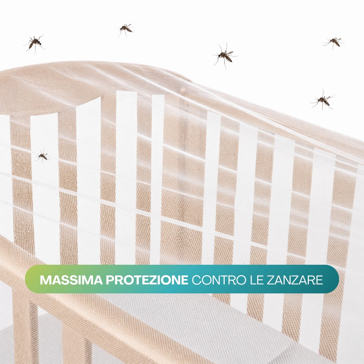 Zanzariera per lettino con massima protezione contro zanzare